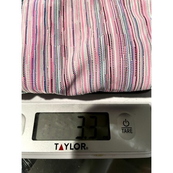Lululemon Sweaty Or Not Bra II Cyber Stripe Flash Light Menthol Size 6 Sports C1 - Picture 4 of 4
